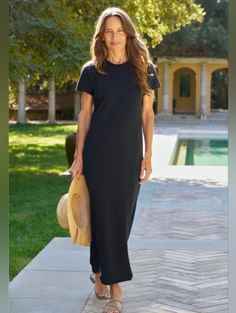 NWOT Frank & Eileen Harper Perfect Short-Sleeve British Royal Blue Maxi Dress